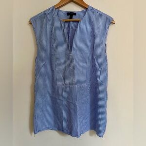 J. Crew Striped Sleeveless Top in Blue and White